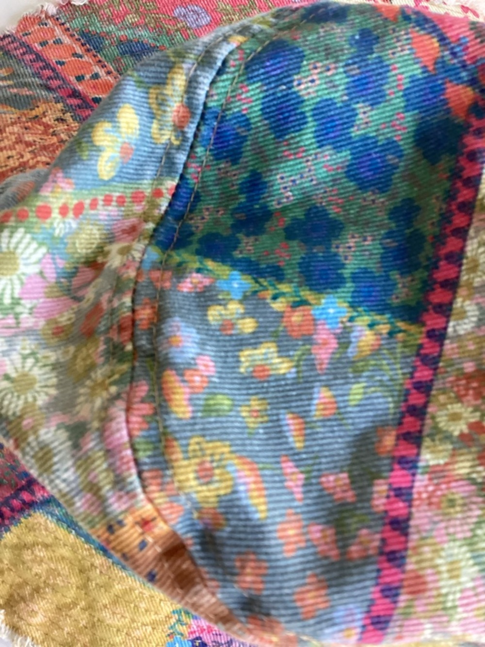 Natural Life Sandy Days Bucket Hat Watercolor Patchwork Boho Festival Hippie - Picture 12 of 14